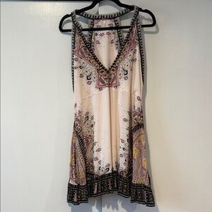 Free People Pink and Black Mini Dress